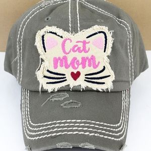 Cat mom ball cap